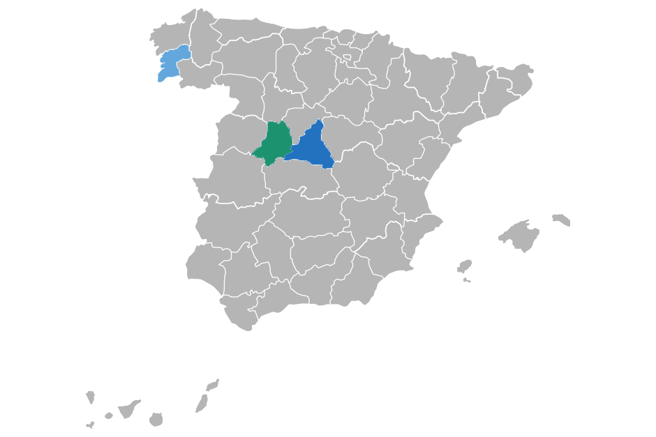 Campamentos de verano de Liceo Europeo Mapa España