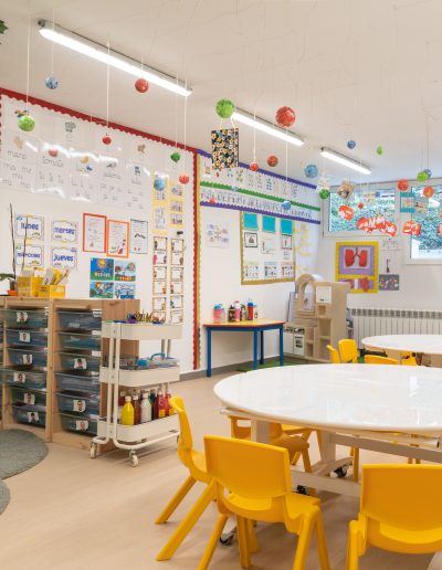 Clase de infantil colegio americano de Madrid International Nursery School